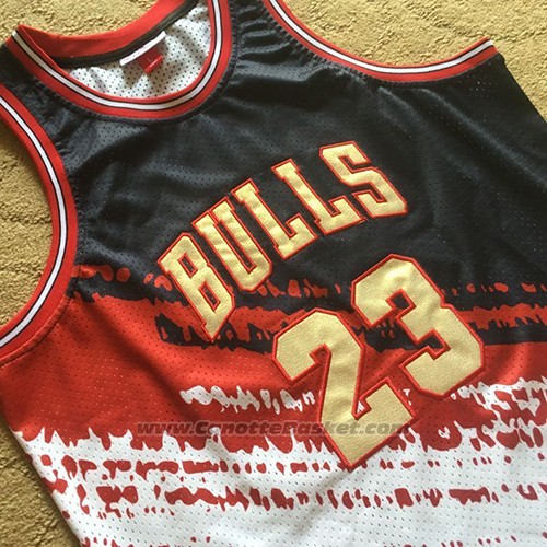 Maglia Chicago Bulls Michael Jordan Mitchell & Ness Nero Rosso